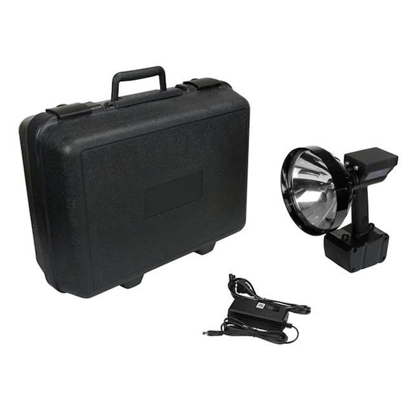 Larson Electronics RL-85-HID-HC-5 15 Million Candlepower Rechargeable HID Pistol Grip Handheld Spotlight with Hard Carrying Case; 5 in. Lens